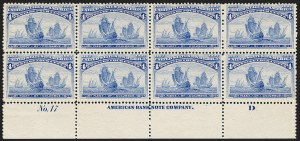 Sale 1227, Lot 2887, 1c- 50c 1893 Columbian Issue (Scott 230-240)