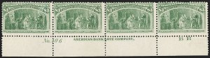 Sale 1227, Lot 2939, $1.00-$5.00 1893 Columbian Issue (Scott 241-245)