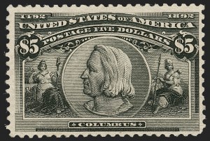 Sale 1227, Lot 2949, $1.00-$5.00 1893 Columbian Issue (Scott 241-245)