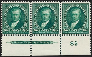 Sale 1227, Lot 2997, 1895 Watermarked and 1897-1903 Change of Colors Bureau Issues (Scott 264-284)