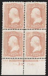 Sale 1227, Lot 3010, The Dr. Bernard S. Yudowitz Collection of Plate Blocks (Scott 11A-229)