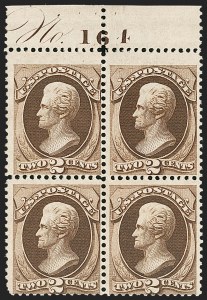 Sale 1227, Lot 3012, The Dr. Bernard S. Yudowitz Collection of Plate Blocks (Scott 11A-229)
