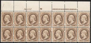 Sale 1227, Lot 3022, The Dr. Bernard S. Yudowitz Collection of Plate Blocks (Scott 11A-229)