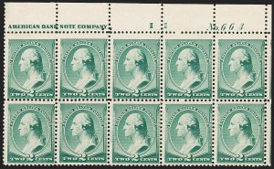 Sale 1227, Lot 3026, The Dr. Bernard S. Yudowitz Collection of Plate Blocks (Scott 11A-229)