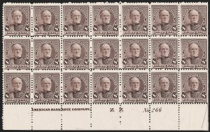 Sale 1227, Lot 3038, The Dr. Bernard S. Yudowitz Collection of Plate Blocks (Scott 11A-229)