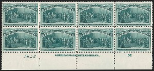 Sale 1227, Lot 3047, The Dr. Bernard S. Yudowitz Collection of Plate Blocks (Scott 230-299)