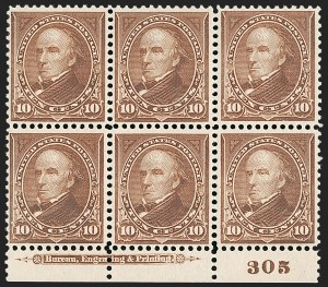 Sale 1227, Lot 3069, The Dr. Bernard S. Yudowitz Collection of Plate Blocks (Scott 230-299)