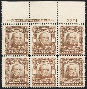 Sale 1227, Lot 3085, The Dr. Bernard S. Yudowitz Collection of Plate Blocks (Scott 300-423)