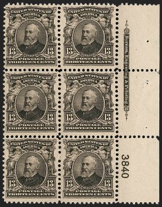 Sale 1227, Lot 3086, The Dr. Bernard S. Yudowitz Collection of Plate Blocks (Scott 300-423)
