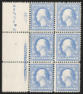 Sale 1227, Lot 3094, The Dr. Bernard S. Yudowitz Collection of Plate Blocks (Scott 300-423)