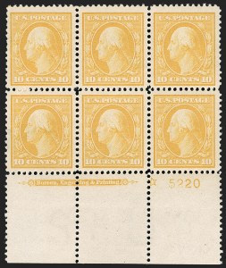 Sale 1227, Lot 3100, The Dr. Bernard S. Yudowitz Collection of Plate Blocks (Scott 300-423)