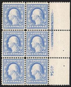 Sale 1227, Lot 3103, The Dr. Bernard S. Yudowitz Collection of Plate Blocks (Scott 300-423)