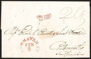 Sale 1230, Lot 1015, Ship Letter and Steamboat Mail