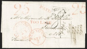Sale 1230, Lot 1019, Ship Letter and Steamboat Mail