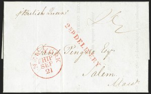 Sale 1230, Lot 1023, Ship Letter and Steamboat Mail