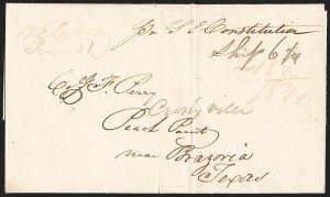 Sale 1230, Lot 1050, The Sandford N. Arnold Collection of Early Texas Postal History