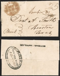 Sale 1230, Lot 1073, The Sandford N. Arnold Collection of Early Texas Postal History