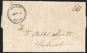Sale 1230, Lot 1100, The Sandford N. Arnold Collection of Early Texas Postal History