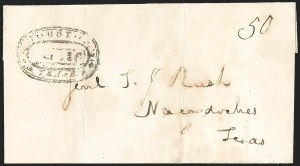 Sale 1230, Lot 1109, The Sandford N. Arnold Collection of Early Texas Postal History