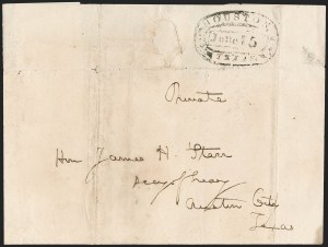 Sale 1230, Lot 1110, The Sandford N. Arnold Collection of Early Texas Postal History