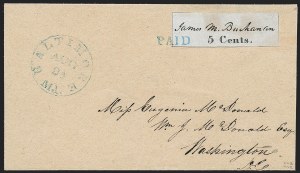 Sale 1230, Lot 1115, Postmasters’ Provisionals