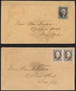 Sale 1230, Lot 1191, 1847 Issue Covers