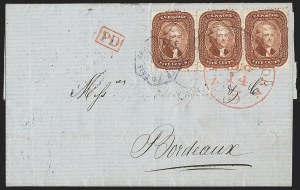 Sale 1230, Lot 1252, 1851-56 and 1857-60 Issues Covers