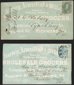 Sale 1230, Lot 1528, Confederate General Issues and Covers, College Covers