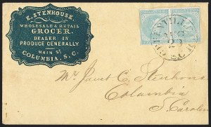 Sale 1230, Lot 1543, Confederate General Issues and Covers, College Covers