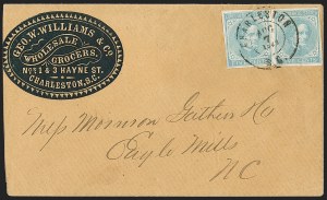 Sale 1230, Lot 1544, Confederate General Issues and Covers, College Covers