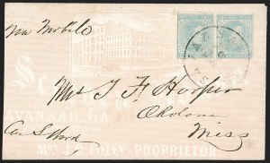 Sale 1230, Lot 1546, Confederate General Issues and Covers, College Covers