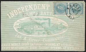 Sale 1230, Lot 1549, Confederate General Issues and Covers, College Covers