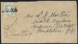 Sale 1230, Lot 1557, Confederate General Issues and Covers, College Covers