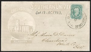 Sale 1230, Lot 1566, Confederate General Issues and Covers, College Covers