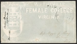 Sale 1230, Lot 1568, Confederate General Issues and Covers, College Covers