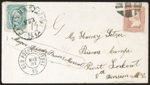 Sale 1230, Lot 1610, Civil War Prisoner-of-War Mail