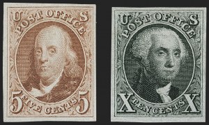 Sale 1230, Lot 1711, 1875 Reproduction of 1847 Issue (Scott 3-4)