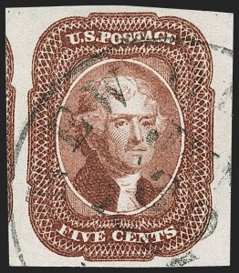 Sale 1230, Lot 1721, 1851-56 Issue (Scott 5-17)