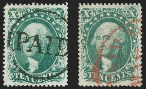Sale 1230, Lot 1756, 1857-60 Issue (Scott 18-39)
