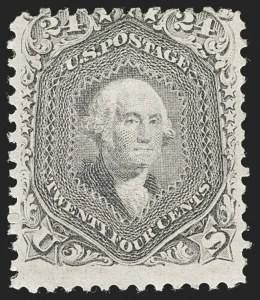 Sale 1230, Lot 1804, 1867-68 Grilled Issue and 1875 Re-Issue (Scott 79-111), 24c Gray Lilac, F. Grill (99) Sale 1230, Lot 1804, 1867-68 Grilled Issue and 1875 Re-Issue (Scott 79-111)