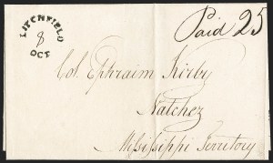 Sale 1230, Lot 991, Stampless Markings by State