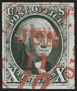 Sale 1231, Lot 8, 1847 Issue and 1875 Reproduction (Scott 1-4)