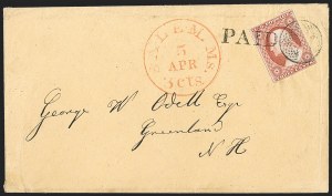 Sale 1232, Lot 1553, Stampless Covers thru 1861 Issue
