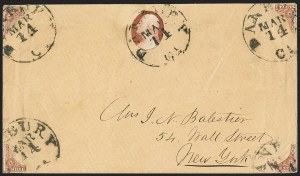 Sale 1232, Lot 1554, Stampless Covers thru 1861 Issue