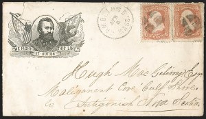 Sale 1232, Lot 1628, 1868 Grilled Issue thru 1869 Pictorial Issue