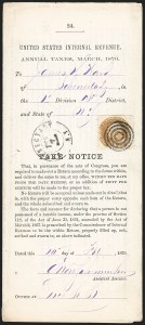 Sale 1232, Lot 1630, 1868 Grilled Issue thru 1869 Pictorial Issue