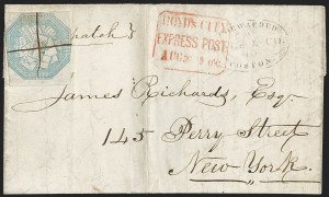 Sale 1232, Lot 1696, Boyd's Local Post Specialized Collection: Stampless, Conjunctive Uses