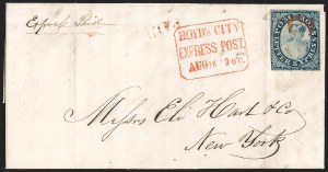 Sale 1232, Lot 1702, Boyd's Local Post Specialized Collection: Stampless, Conjunctive Uses