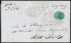 Sale 1232, Lot 1704, Boyd's Local Post Specialized Collection: Stampless, Conjunctive Uses