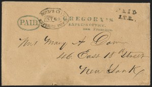 Sale 1232, Lot 1707, Boyd's Local Post Specialized Collection: Stampless, Conjunctive Uses